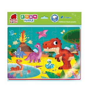 Picture of Puzzle A4 piankowe Śmieszne obrazki Dinozaur RK6020-08