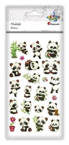 Obrazek Naklejki wypukłe misie panda mix 22szt