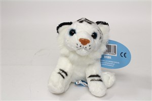 Obrazek Tygrys biały siedzący 14cm