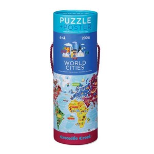 Obrazek Puzzle 200 Miasta Świata z plakatem