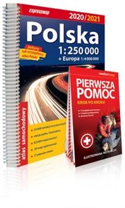 Obrazek Polska atlas samochodowy 1:250 000 2020/2021 + instrukcja pierwszej pomocy