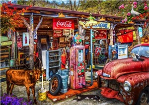 Obrazek Puzzle 1000 Stacja benzynowa na uboczu