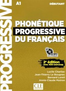 Obrazek Phonetique progressive du francais Debutant A1-A2.1 Podręcznik do nauki fonetyki języka francuskiego