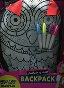 Picture of Plecak do malowania Zwierzak + pisaki