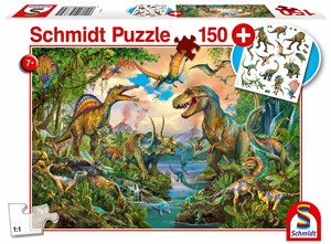 Picture of Puzzle 150 Dinozaury + tatuaże G3