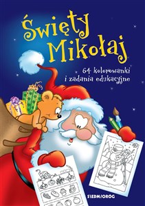 Obrazek Święty Mikołaj 64 kolorowanki i zadania edukacyjne