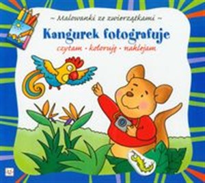 Picture of Malowanki ze zwierzątkami Kangurek fotografuje czytam koloruję naklejam