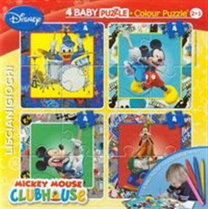 Picture of Puzzle Baby 4 Myszka Miki + flamastry