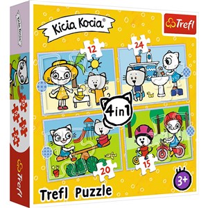 Picture of Puzzle 4w1 Kicia Kocia Dzień Kici Koci