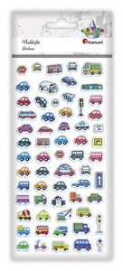 Picture of Naklejki wypukłe miękkie pojazdy, znaki mix 62szt