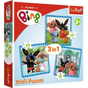 Picture of Puzzle 3w1 Zabawy z przyjaciółmi Bing