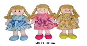 Obrazek Lalka pluszowa 40cm L0389 1szt.mix