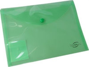 Obrazek Teczka kopertowa A5 zielona transparentna