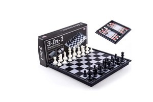 Obrazek Szachy 3w1 magnetyczne 25x25cm
