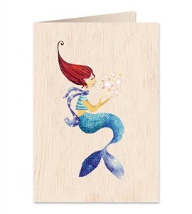 Picture of Karnet drewniany C6 + koperta Syrenka