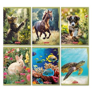 Obrazek Zeszyt A5/16K kratka Animals (20szt)