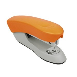 Obrazek Zszywacz plastikowy pomarańczowy fluo 25 kartek