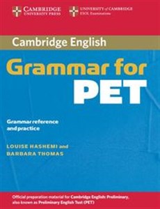 Obrazek Cambridge Grammar for PET Grammar reference and practice