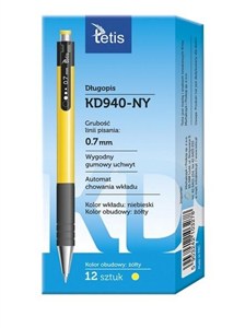 Obrazek Długopis obudowa żółta KD940-NY (12szt)