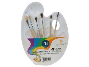 Picture of Zestaw pędzelków z paletą 7el