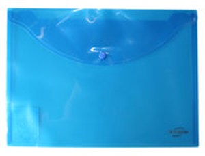 Obrazek Teczka kopertowa A4 Niebieska transparentna