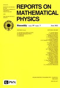 Obrazek Reports on Mathematical Physics 89/3 2022 Kraj