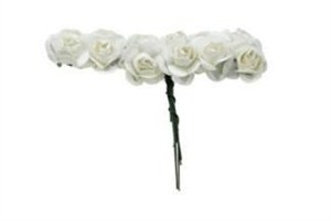 Obrazek Różyczki papierowe białe