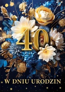 Obrazek Karnet B6 3D Urodziny 40