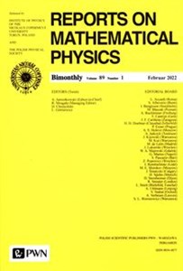 Obrazek Reports On Mathematical Physics 89/1 Polska