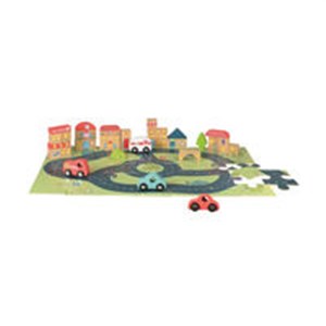 Picture of Drewniane puzzle, miasto i samochodziki Egmont Toys