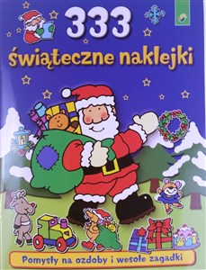 Obrazek 333 świąteczne naklejki niebieskie Pomysły na ozdoby i wesołe zagadki