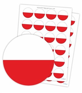 Picture of Naklejki patriotyczne - Flaga Polski 48szt