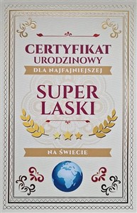 Picture of Karnet Certyfikat Urodzinowy Super Laski