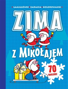 Picture of Zima z Mikołajem Łamigłówki zadania kolorowanki