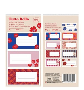 Obrazek Naklejki na zeszyty Flowers 9szt