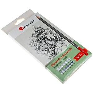 Obrazek Ołówki do szkicowania komplet 12szt