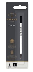 Obrazek Wkłady do piór kulkowych Parker czarny (F) 1 sztuka blister 1950321