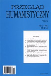 Obrazek Przegląd humanistyczny nr 3 (408) rok LII