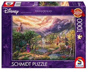 Obrazek Puzzle 1000 PQ T. Kinkade Królewna Śnieżka i Zła Królowa Disney 112732