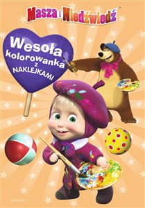 Picture of Masza i Niedźwiedź Wesoła kolorowanka z naklejkami