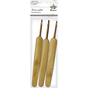 Obrazek Szydełka metalowe 135/140mm 3szt złote