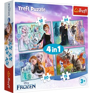 Picture of Puzzle 4w1 (12,15,20,24)  Niezwykły świat Frozen 34381