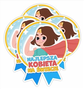 Picture of Medal papierowy - Najlepsza kobieta 4szt