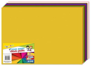 Obrazek Bibuła gładka GIMBOO w składkach 24 arkusze mix kolorów