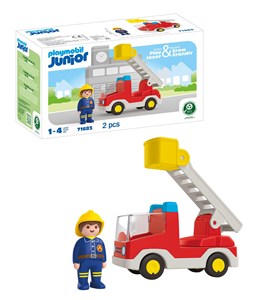 Obrazek Playmobil JUNIOR: Wóz strażacki z drabiną 71683