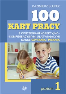 Picture of 100 kart pracy z ćwiczeniami korekcyjno-kompensacyjnymi ułatwiającymi naukę czytania i pisania poziom 1