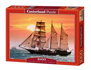 Obrazek 1000x PUZZLE STATEK O ZACHODZIE SŁOŃCA WIEK 12+