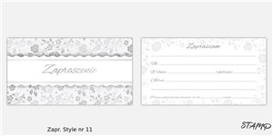 Obrazek Zaproszenia Style wzór nr 11 10szt