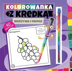 Picture of Kolorowanka z kredką Warzywa i owoce