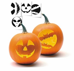 Picture of Szablony do dyni halloweenowej 10szt.